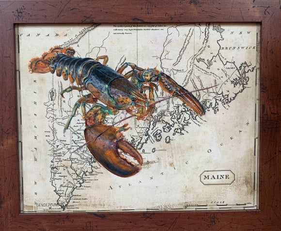 Maine Lobster on Maine Map
