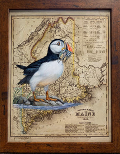 Maine Puffin on Maine Map